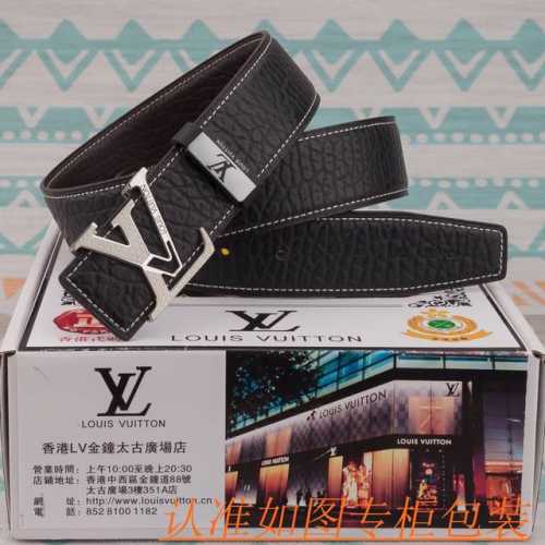 品名：Lv 皮带 原单 腰带 材料：百分百头层牛皮腰带，保证真皮皮带，专柜原单品质、做工精细，时尚大牌，送人自用首选 包装： 请认准如图专柜包装，赠送打孔器，手