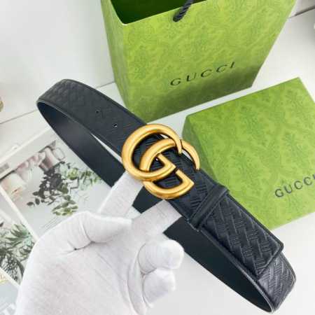 古奇 特种皮腰带系列 ，原厂五金精品不锈钢扣，手感柔软舒适 宽4.0Cm。 - 点击图像关闭