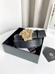 配全套包装礼盒 男款腰带皮带 Versace 原单腰带，进口原版头层牛皮，搭配经典美人头真空电镀五金，宽度3.8Cm