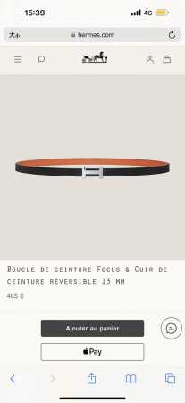 Hermes 女款 Focus Buckle & Reversible Leather Strap 3Mm - 点击图像关闭