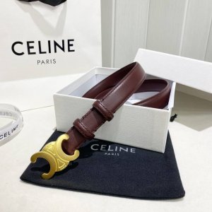 Celin E新品立体浮标扣女士腰带 意大利进口小牛皮 搭铜扣 宽度2.5