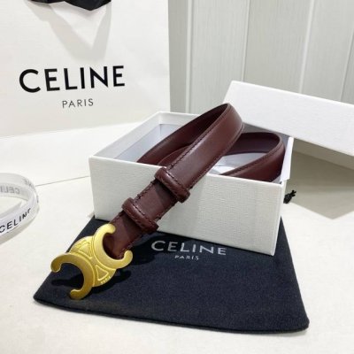 Celin E新品立体浮标扣女士腰带 意大利进口小牛皮 搭铜扣 宽度2.5