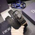 Dior迪奥 宽3.5Cm 新款 男士腰间实用与点缀腰带，进口头层牛皮转动金属扣，低调有品质高奢大气 双面使用