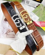 皮带：Gucci.古奇顶级复刻- 腰带：原单品质百分百进口原厂头层牛皮皮带，保证真皮腰带，雕花镂空镶钻石设计24K纯钢扣.永不掉色进口原厂鳄鱼皮纹路.纯手工双线