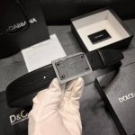 Dg 宽4.0Cm Dolce&Gabbana 新款 进口荔枝纹牛皮 Lux 鞍皮腰带，雅致配饰，搭配双电镀标牌