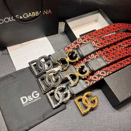 Dg 宽3.8Cm Dolce&Gabbana 新款 男士织带印花腰带 搭配进口头层牛皮