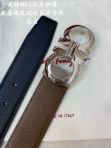 Ferragamo.菲拉格慕 全套包装包装 宽度3.5Cm 高级定制款男士皮带 双面进口牛皮 可双面使用 自行选择搭配 真材实料 很有质感 时尚经典不失风范 搭