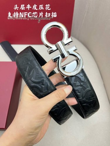 特 Ferragamo.菲拉格慕 全套包装 支持Nfc扫码 宽度3.5Cm 高级定制款男士皮带 双面进口牛皮 可双面使用 自行选择搭配 真材实料 很有质感 时尚