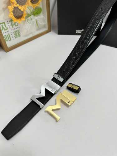 品名：万宝龙 Montblanc 材质：原单牛皮腰带 百分百头层牛皮腰带保证真皮，24K纯钢扣，专柜原单品质、做工精细，时尚大牌，送人自用首选 包装： 请认准如