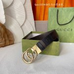 Gucci新款压花腰带，底部为咖色牛皮压小花，搭配专柜精品旋转扣，宽3.8Cm