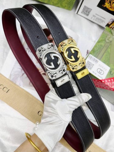 皮带：古奇..Gu..Cci顶级复刻. 腰带：古驰.原单品质百分百进口原厂头层牛皮，保证真皮。雕花镂空镶钻工艺.真空电镀.永不掉色.24K纯钢扣头层小牛皮纹路双