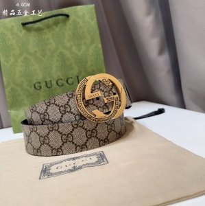 特 Gucci古琦 男士 宽度4.0Cm 简单大方 精品五金 佩戴效果非常不错 送礼自用最佳推荐