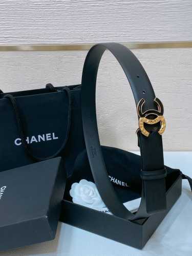 特 P190 Chanel 24C 黄铜金属 Logo搭扣 黄铜金属进口胎牛皮平纹带身 手感柔软 细腻 3.0Cm