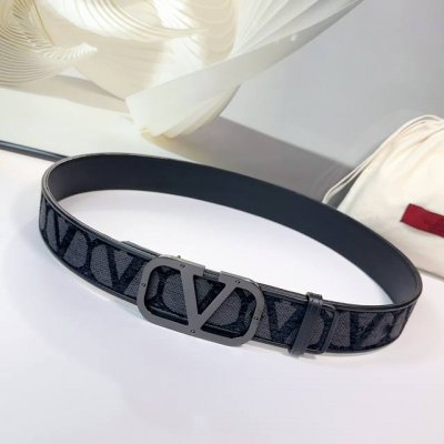特 4.0cm华伦天奴新腰带，双面头层牛皮皮料，长度：75.80.85.90.95.100.105.110欧，钢五金扣原版开模定制庆祝]