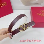 2.0Cm华伦天奴平纹腰带，双面头层牛皮，长度：.75.80.85.90.95.100.欧，钻五金扣原版开模定制庆祝]