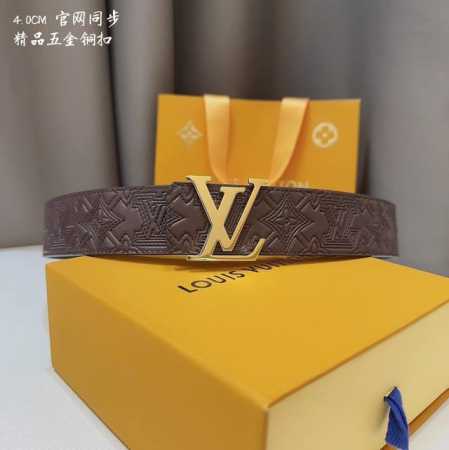 官网同步 Lv路易男士 宽度4.0 Cm 简单大方 佩戴效果非常不错 送礼自用最佳推荐 - 点击图像关闭