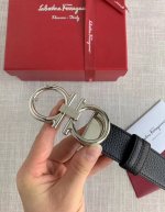 配送专柜全套礼盒包装。Ferragamo菲拉格慕 高级定制款男士皮带，带身3.5Cm 采用双面头层荔枝纹！双面可用！真材实料很有质感，时尚经典不失风范，可自行裁
