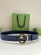 Gucci 腰带宽度3.8Cm 每一季，品牌典藏设计中的标志性元素都会吐故纳新，为经典注入新意。Guccio Gucci字母交织图案巧妙融入纹理和材质，以印花压