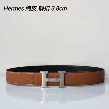 特 Hermes㊣ 原单爱马仕，宽3.8Cm进口原版皮带身，双面可两面用，精品电镀五金 ！ - 点击图像关闭