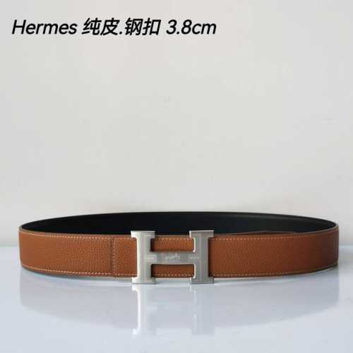 特 Hermes㊣ 原单爱马仕，宽3.8Cm进口原版皮带身，双面可两面用，精品电镀五金 ！