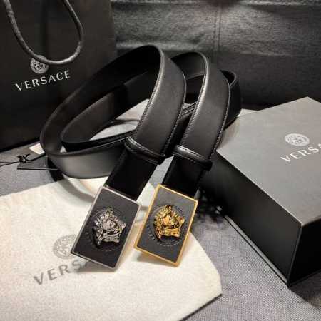 范思哲 宽4.0Cm Versace，此款腰带采用精美的意大利皮革于意大利制造 - 点击图像关闭