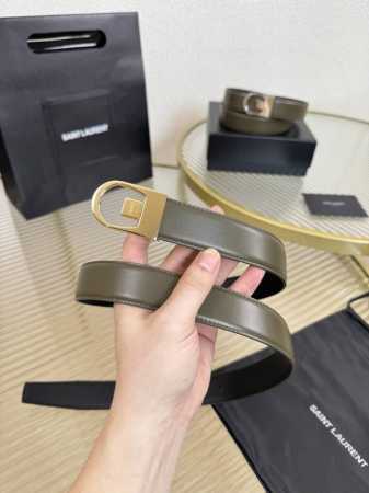 2025 开春秀款Saint Laurent 圣罗兰女士腰带皮带 原厂真金电渡扣头，意大利原厂皮，宽3.0Cm，代购级。 - 点击图像关闭