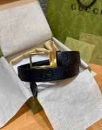 G家顶級品质 原版復刻出品 寬度3.5 於經典之中融入新意 带身进口荔枝纹压有双G标识 原厂牛皮底 搭配方形镂空字母扣 对版专柜 顶级