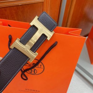 Hermes 38Mm腰帶 精钢五金 搭配原版Togo皮，双面可用，