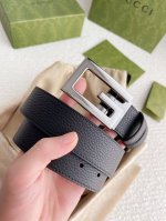 3.5Cm专柜品质双面头层牛皮,可双面使用.旋转双g纯铜五金扣。男女同款