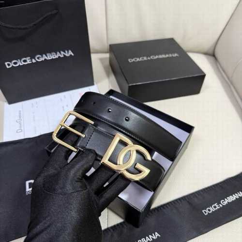 Dg，宽3.5Cm 杜嘉班纳 新款 小牛皮简约百搭腰带，Dolce&Gabbana Milano 针扣标牌装饰别具一格。
