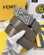 皮带 Fendi.芬迪..顶级原单复刻. 腰带 百分百头层牛皮 保证真皮 双层Ff斜面磨砂烤漆24K纯钢扣材质 永不掉色纯手工一针一线缝制小牛皮正反双面使用商场