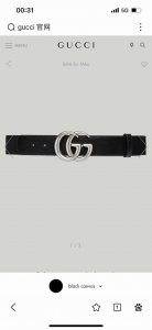 特价 古奇 宽4.0Cm 新款 标志性Gg帆布以黑色焕新呈现，传承品牌本源。这款腰带饰有双G细节，钯金色调交织字母图案配件令其更添魅力