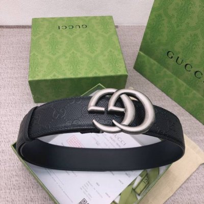 配全套包装礼盒男款腰带 古驰：原单头层牛皮小冲孔压G面，内衬头层小牛皮底，搭配原单扣.原单皮料定制，专柜宽度3.8