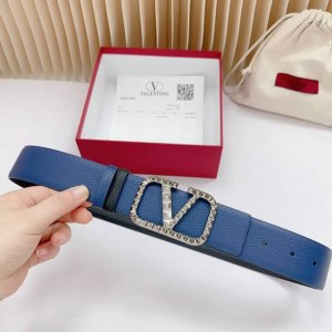 4.0Cm华伦天奴新款腰带，双面头层牛皮皮料，长度：.75.80.85.90.95.100.105.110欧，铜五金扣原版开模定制庆祝]