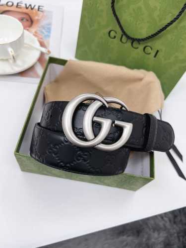 特 Gucci 4.0Mm 男款 双面原厂皮料 精品专柜扣头 高端品质 休闲百搭 专柜同款