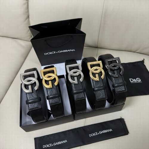 Dg，宽3.4Cm杜嘉班纳 新款 压花小牛皮简约百搭腰带，Dolce&Gabbana Milano 标牌装饰别具一格。