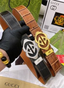 皮带：古奇.Gucci顶级复刻- 腰带：古驰.原单品质百分百进口原厂头层牛皮，保证真皮。雕花镂空工艺.真空电镀.永不掉色.24K纯钢扣头层鳄鱼皮纹路双面两用专柜