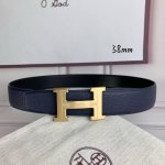 特P190 Hermes/爱马仕 全套包装 宽度3.8Cm 进口双面原版牛皮荔枝纹带身，配搭经典H钢扣 可双面使用；欣赏享用完美的设计和优质的皮料精细工艺，不容