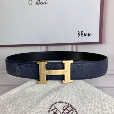 特P190 Hermes/爱马仕 全套包装 宽度3.8Cm 进口双面原版牛皮荔枝纹带身，配搭经典H钢扣 可双面使用；欣赏享用完美的设计和优质的皮料精细工艺，不容