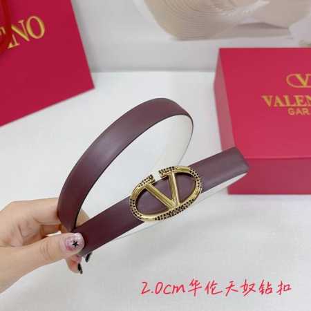 2.0Cm华伦天奴平纹腰带，双面头层牛皮，长度：.75.80.85.90.95.100.欧，钻五金扣原版开模定制庆祝] - 点击图像关闭
