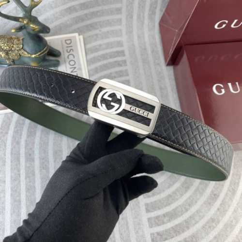 古奇 特种皮腰带系列 ，原厂五金精品不锈钢扣，手感柔软舒适 宽3.8Cm。