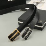 特P190 万宝龙 双面头层牛皮 宽3.5Cm 不锈钢金属标识，适合商务低调人士！自动扣款式