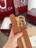 Gucci.古驰 全套包装 Gucci 表面头层小牛皮 宽度3.0Cm 专柜新版Logo横标，原版进口南非皮底，精品双G铜扣 高端品质，不惧对比。