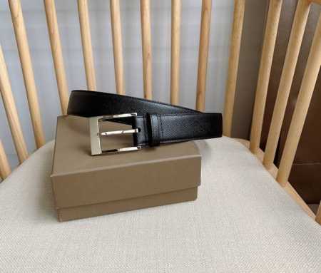 特P210 Burberry 巴宝莉专柜同步上新粒纹皮革腰带 装饰数字印花标志性条纹 产自意大利工坊 宽:3.5Cm 精致优雅 - 点击图像关闭