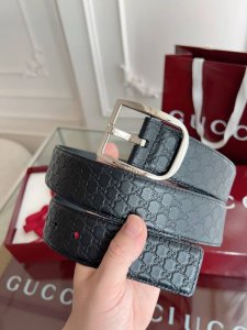 Gu～Cci古驰法国原厂皮料，黑色全皮 尺寸4.0厘米 顶级