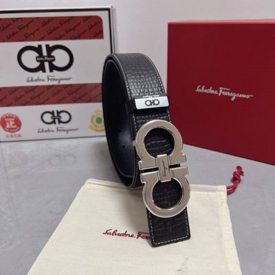 品名：菲拉格幕 原单皮带 材质：原单牛皮腰带 百分百头层牛皮腰带保证真皮，24K纯钢扣，专柜原单品质、做工精细，时尚大牌，送人自用首选 包装： 请认准如图专柜包