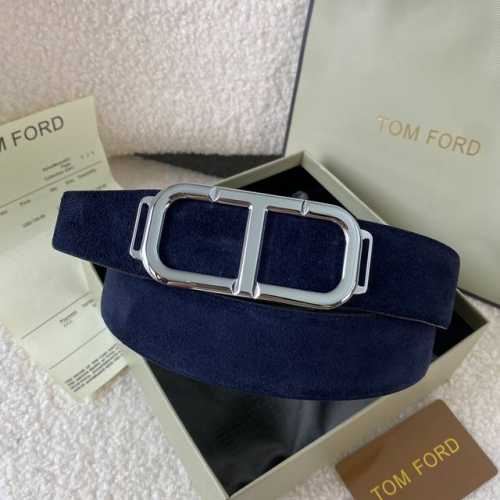 Tom Ford 汤姆福特。新品高端双面小牛皮，简约商务男士腰带，4.0Cm宽，双面使用，配原版包装