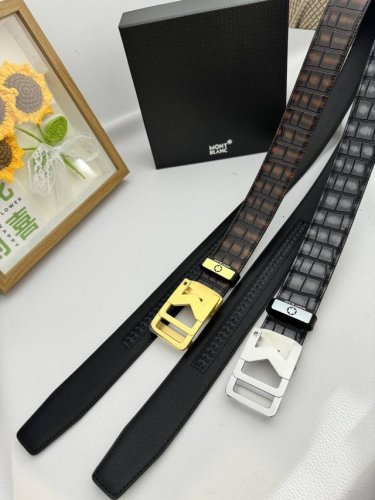 品名：万宝龙 Montblanc 自动带 材质：原单牛皮腰带 百分百头层牛皮腰带保证真皮，24K纯钢扣，专柜原单品质、做工精细，时尚大牌，送人自用首选包装： 请