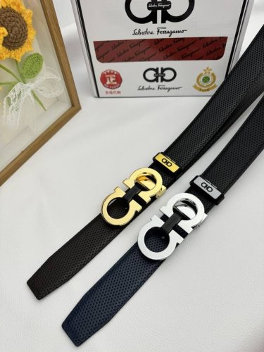 品名：菲拉格幕 原单 材质：原单牛皮腰带 百分百头层牛皮腰带保证真皮，24K纯钢扣，专柜原单品质、做工精细，时尚大牌，送人自用首选包装： 请认准如图专柜包装赠送