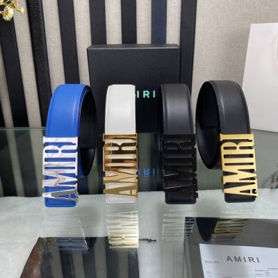 特 爱美丽amiri最新网红爆款双面牛皮皮带配原装盒专柜同步3.8宽新款上市了，原版牛皮，搭配钢扣，优雅，大方用的方便。谢谢你转载。